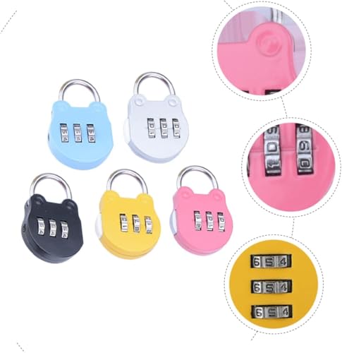 Zinc Alloy 3-Digit Combination Padlock - Resettable Code Lock for Travel, Backpack, Gym, School Lockers, Luggage, Small Portable Number Lock, Security Password Lock for Suitcase and Bags - Pink
