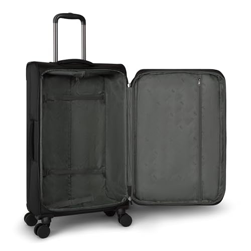 Quiksilver Buxton Suitcases Softside Expandable Luggage with Spinner Wheels, Large 3-Piece Set (20/26/30) (Black) - color: Black