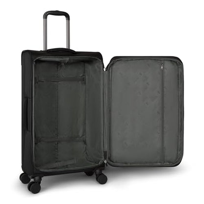 Quiksilver Buxton Suitcases Softside Expandable Luggage with Spinner Wheels, Large 3-Piece Set (20/26/30) (Black) - color: Black