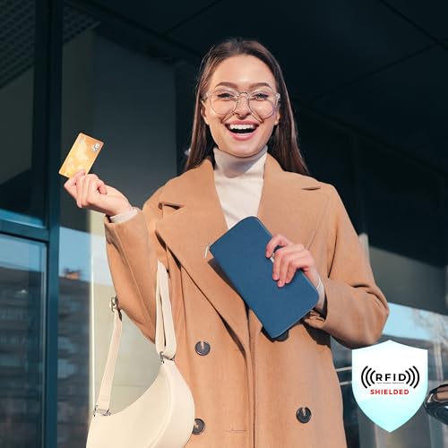 Travelon RFID Blocking Single Zip Wallet - color: Smoke