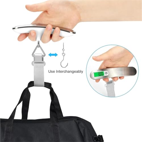 Luggage Weight Scale, 1pcs Portable Scale Digital LCD Display 110lb/50kg Electronic Luggage Hanging Suitcase Travel Weighs Baggage Bag Weight Balance,for Travel(Scale B) - size: Scale B