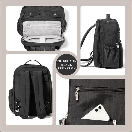 Baggallini Women's Tribeca Expandable Laptop Backpack, Black - color: Black