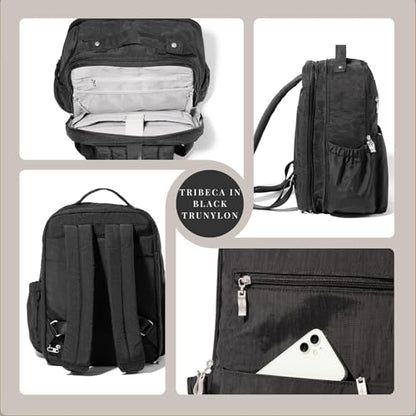 Baggallini Women's Tribeca Expandable Laptop Backpack, Black - color: Black