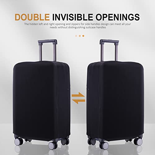 Travel Luggage Cover Suitcase Protector Scratch-Resistant Fit 19-31 Inch, Not Included Suitcase (Black, 2XL(30-31inch)) - color: Black, size: 30-31 inch