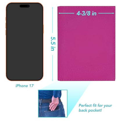 Hot Pink RFID Genuine Leather Passport Wallet - color: Hot Pink