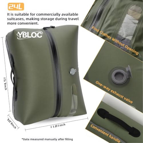 YBLOC Vacuum Bags for Travel, 1 Pack 24L Space Saver Compression Bag - color: 1 PC/24L
