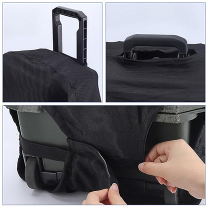 MAYJOYDIY Black Luggage Cover Suitcase Protector Travel Suitcase Cover Anti Scratch Luggage Protector Dust-Proof Washable Baggage Sleeve Fits 23-26 Inch Luggage (Size M) - size: M(23-26 Inch)