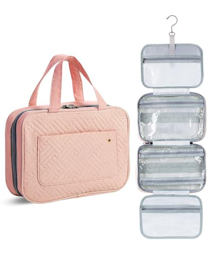 Travel Toiletry Bag Organizers, Baby Pink