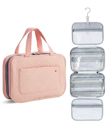 Travel Toiletry Bag Organizers, Baby Pink