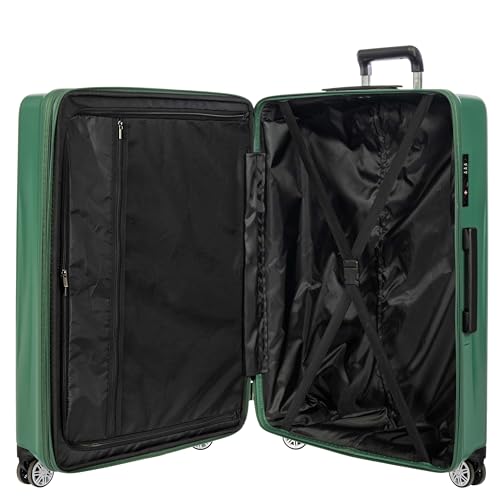Bric's Cervia 3pc Hardside Expandable Luggage Set, 360° Spinner Wheels, Lightweight Suitcase, TSA-Approved Locks, Durable, (21" with Front Pocket/27”/30”), Dark Emerald Green - color: Dark Emerald Green, size: 3 Piece Set (21 with Front Pocket / 27/ 30)