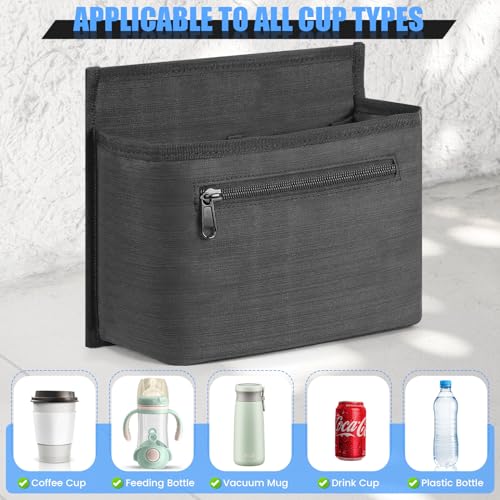 2 Pack Luggage Travel Cup Holder for Suitcase, Drink Carrier for Traveler - color: 2 pack black