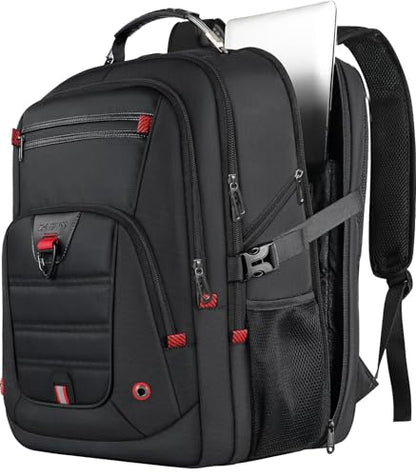 Z-MGKISS 52L Extra Large Travel Backpack for Men&Women, Fit 17.3" Laptops - color: Black, size: 17.3 Inch (20''x15''x10'')