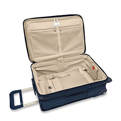 Briggs & Riley Baseline Essential 2-Wheel Softside Carry-On, Navy - color: Navy, size: 22" Carry-On