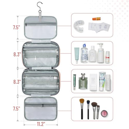 Travel Toiletry Bag Organizers, Baby Pink