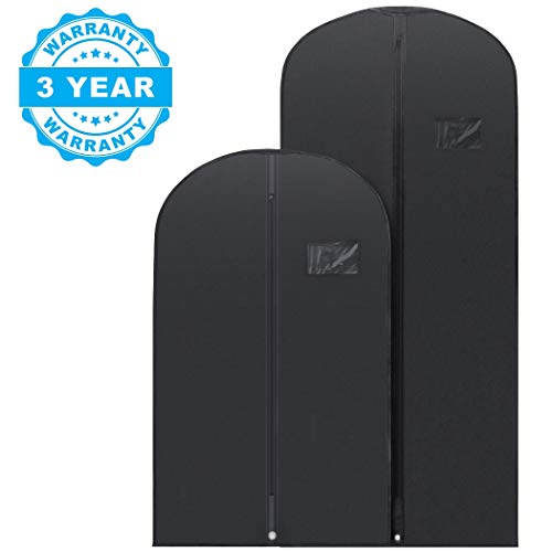 Plixio Black Garment Bags for Travel, Mixed Sizes – 20-Pack - size: Black - 20 Pack (Mixed Sizes)