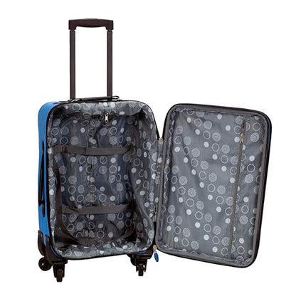 Rockland Pasadena Expandable Spinner Carry-on 19", Blue - color: Blue