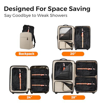 Aerogogo ReZip Vacuum Bags for Travel Luggage Reusable Compression Bags Vacuum Seal Packing cube for Cloth Packing (Medium-No pump) - size: Medium