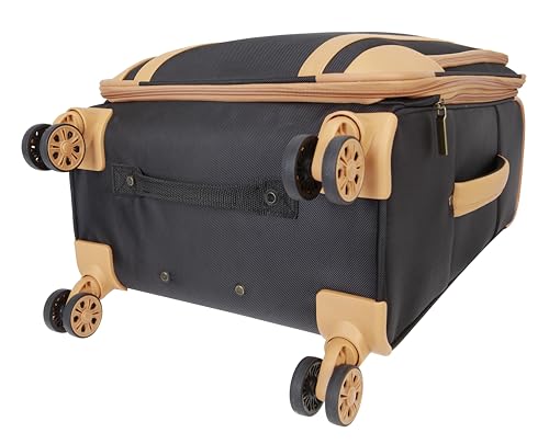 Dockers Seahorse Softside Expandable 8-Wheel Spinner Travel Checked Luggage, 28-Inch, Black - color: Black, size: 28-Inch Checked
