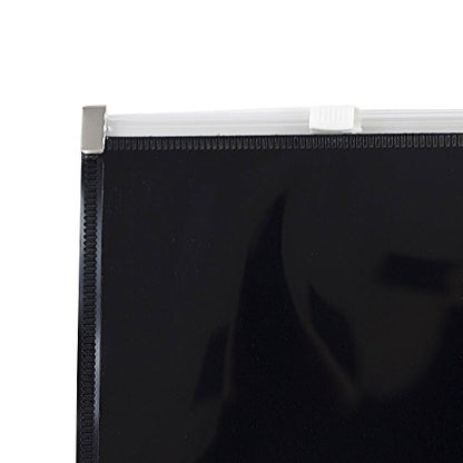 JAM PAPER Plastic Envelopes with Zip Closure - Letter Booklet - 9 3/4 x 13 - Black - 12/Pack - color: Black, size: Letter Size