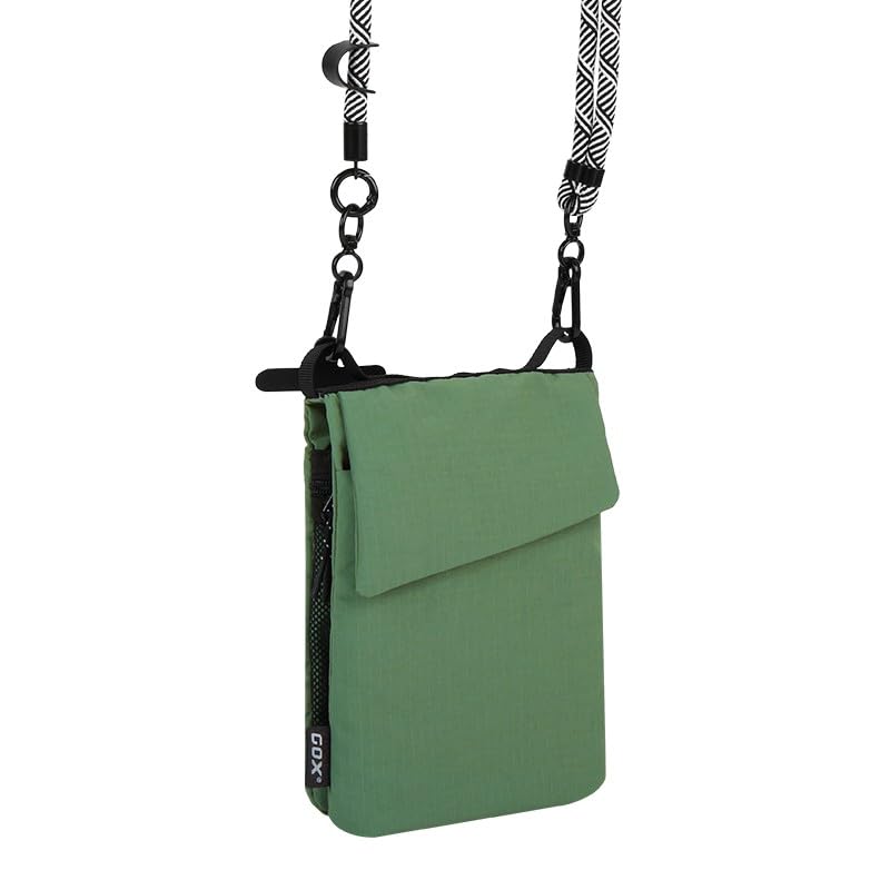 GOX Neck Wallet for Traveling Women,RFID Blocking Crossbody Wallet - color: Olive