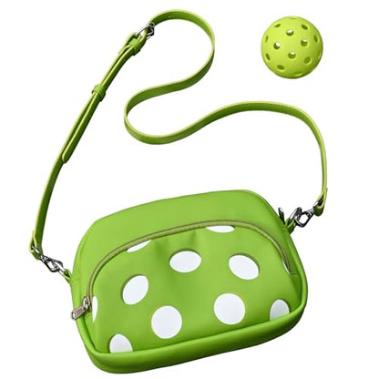 Crossbody Purse Bag for Women – 2 Main Pockets, Adjustable Strap, Athletes & Sports Fans Handbag Purse - style: Pickleball