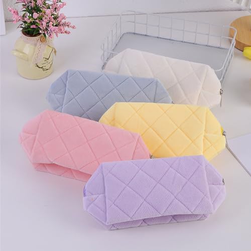 Makeup Bag Small Cosmetic Bags for Purse Women Girls Y2k Checkered Make Up Pouch - color: White