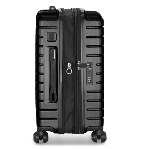 Traveler's Choice Archer Polycarbonate Hardside Spinner Luggage Set, Tie Down Straps, Black, Carry-On 21-Inch - color: Black, size: 1-Piece (Carry-On 21-Inch)