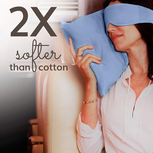 Happyluxe Travel Pillow for Airplanes | USA Made Small Pillows for Sleeping - color: Serenity Blue