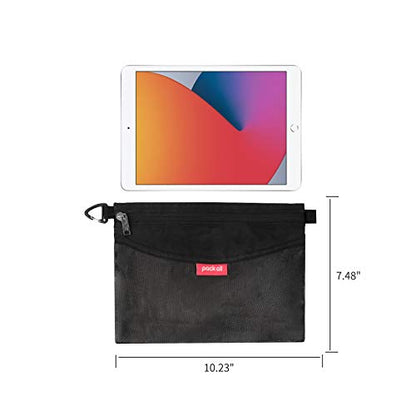 pack all Water-Resistant Zipper Pouch, Mesh Zipper Bag, 10.23"x7.48" - color: Black, size: Medium
