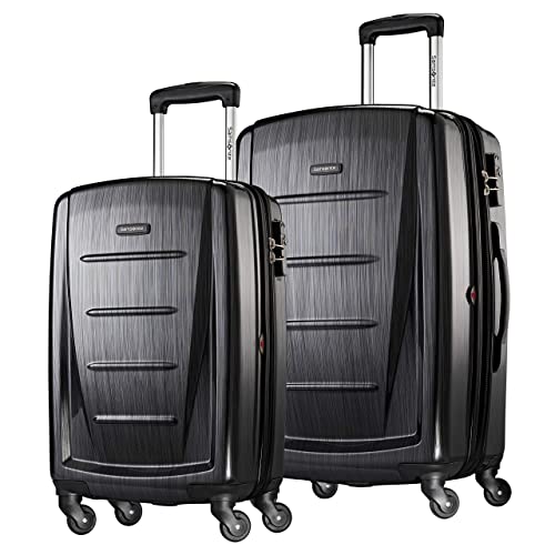 Samsonite Winfield 2 Hardside Expandable Luggage with Spinner Wheels, Brushed Anthracite, 2-Piece Set (20/24) - color: Brushed Anthracite, size: 2-Piece Set (Carry-on/Medium)