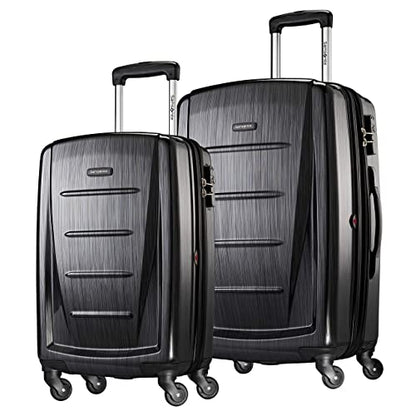 Samsonite Winfield 2 Hardside Expandable Luggage with Spinner Wheels, Brushed Anthracite, 2-Piece Set (20/24) - color: Brushed Anthracite, size: 2-Piece Set (Carry-on/Medium)