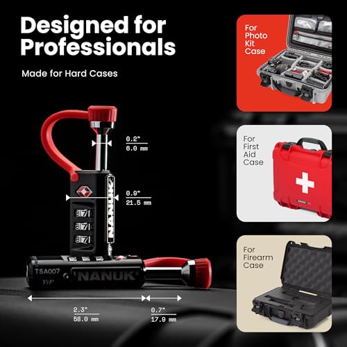 NANUK TSA Approved Lock – Durable, Secure Travel Case Lock with Cut-Resistant Steel Shackle & Rustproof - size: Single