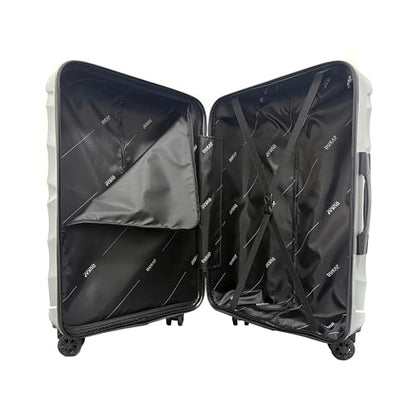 DUKAP RAV 28-Inch Large Hardside Spinner Luggage Durable Zippered Silver - size: 28 Inch