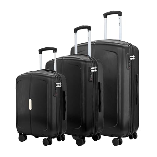 IZOD Mateo 3 Piece Expandable Hardside Luggage Set, Black - color: Black, size: 3 Piece Set