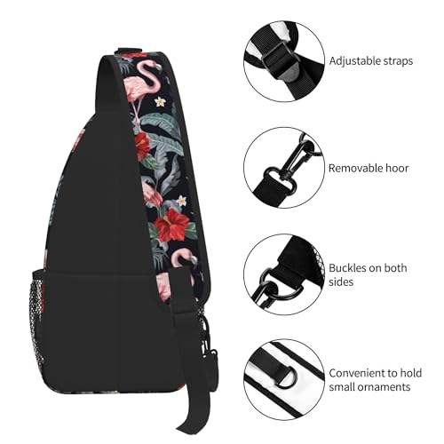 Women's Crossbody Sling Bag Hiking Daypack Backpack, Flamingo - color: Flamingo