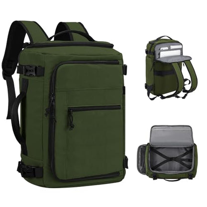 Carry On Travel Backpack Flight Approved Laptop Backpack for Women Men - color: Dark Green, style: B