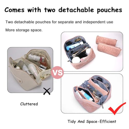 BOYATU Travel Makeup Bags Cosmetic Organizer Bag: 3-Set Make up Bag - color: 01-Z-Pink