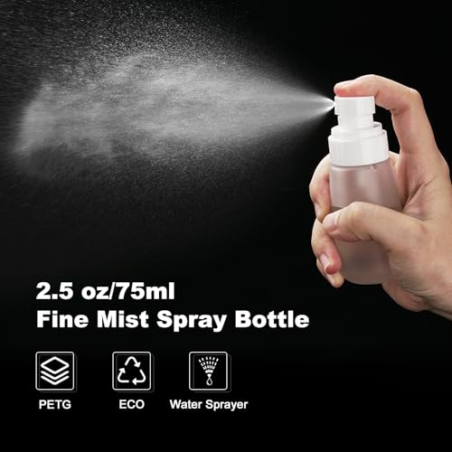 Fine Mist Travel Spray Bottles, 3-Pack，2.5oz/75ml - size: 75 ml