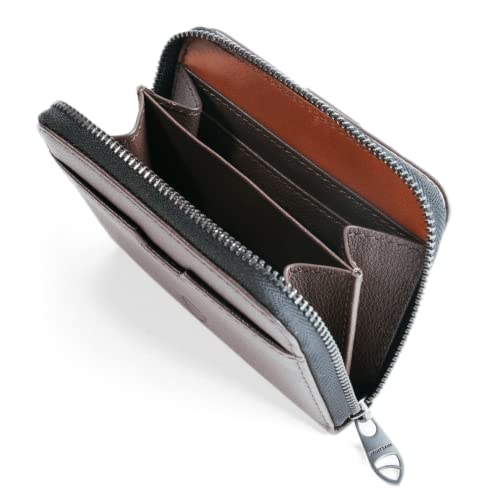 Vaultskin Mayfair Premier Leather Zip Wallet - Ultimate RFID Safety, Streamlined for Style & Functionality for Men and Women - color: Brown