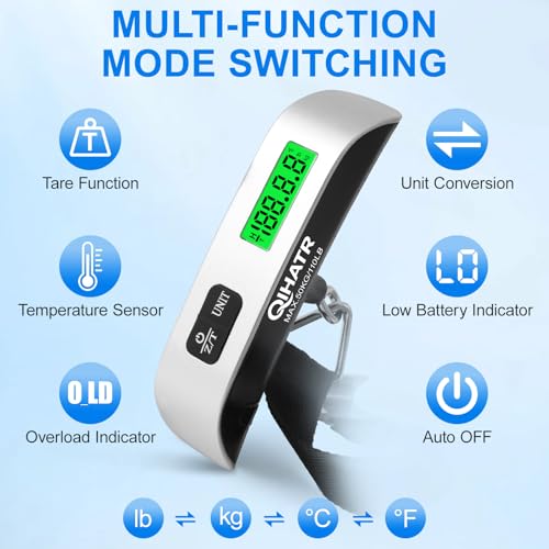 Luggage Scale, 110lb Luggage Weight Scale for Travel,Backlit LCD