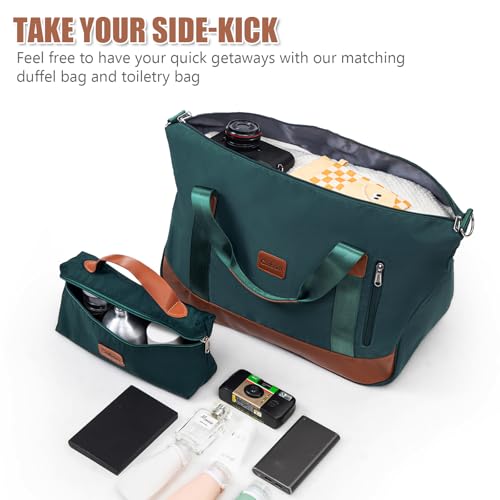 Cosbarn Luggage Sets 5 Pcs Suitcases with Wheels, 20"/24"/28",DarkGreen - color: DarkGreen, size: 5 Piece Sets (20/24/28/Db/Tb)