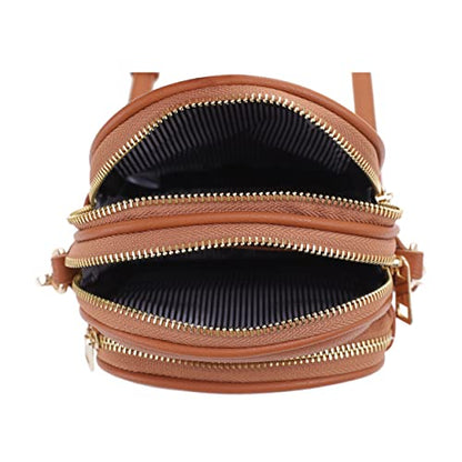 Mali+Lili, Josie Triple Zip Crossbody Bag - color: Tan