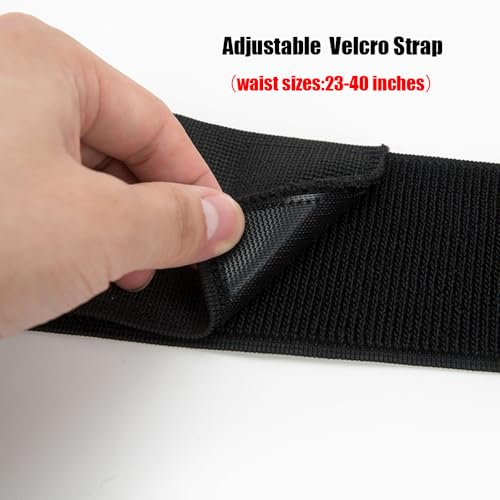 AnsrJ Adjustable Running Belt for Women & Men.Slim Thin Elastic Waistband. - color: BLack