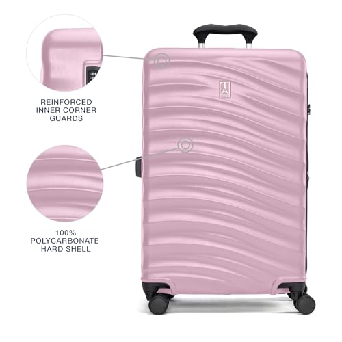 Travelpro Maxlite Air V2 Hardside Expandable Checked, Pink, 25-Inch - color: Pink, size: Checked Medium 25-Inch