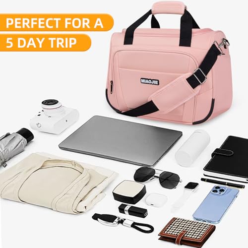 Underseat Carry On Luggage Bag, Lightweight Travel Tote Bag for Travel - color: Pink, size: 18IN