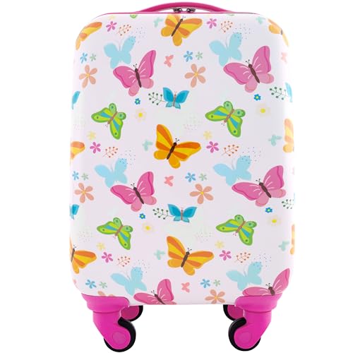Travelers Club 5 Piece Kids' Luggage Set, Butterfly - color: Butterfly