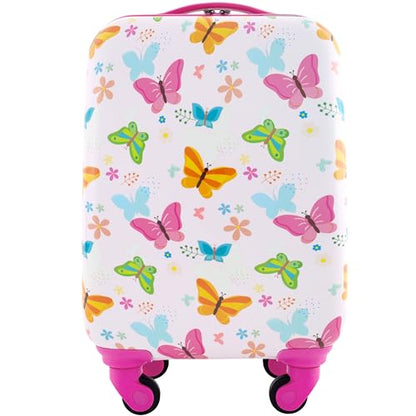 Travelers Club 5 Piece Kids' Luggage Set, Butterfly - color: Butterfly
