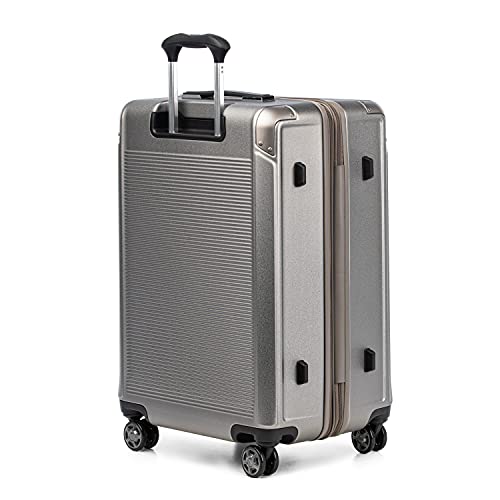 Travelpro Platinum Elite Hardside Checked Luggage, Sand, 25-Inch - color: Metallic Sand, size: Checked- Medium 25-Inch