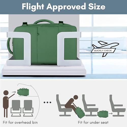 Taygeer Travel Backpack for Women, TSA Carry On Backpack with Shoe Pouch - color: Peridotgreen, size: Large