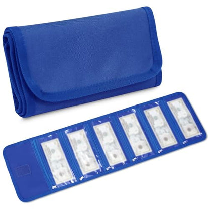 Money Organizer with Zipper,Cash Envelopes Budget Binder - color: Blue